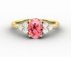 Astrid 1.65 Ct Oval Cut Champagne Peach Sapphire Engagement Ring