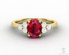 Astrid 1.7 Ct Oval Cut Ruby Engagement Ring