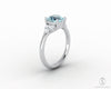 Astrid 1.5 Ct Cushion Cut Natural Aquamarine Engagement Ring