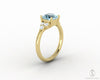 Astrid 1.5 Ct Cushion Cut Natural Aquamarine Engagement Ring