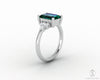 Astrid 2.0 Ct Emerald Cut Green Emerald Engagement Ring