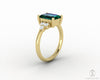 Astrid 2.0 Ct Emerald Cut Green Emerald Engagement Ring