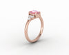 Astrid 1.65 Ct Oval Cut Champagne Peach Sapphire Engagement Ring