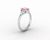 Astrid 1.65 Ct Oval Cut Champagne Peach Sapphire Engagement Ring