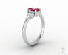 Astrid 1.7 Ct Oval Cut Ruby Engagement Ring