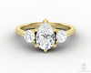 Orion Three Stone 1.20 Ct Pear Cut Engagement Ring