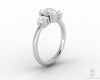 Orion Three Stone 1.20 Ct Pear Cut Engagement Ring