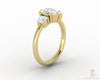 Orion Three Stone 1.20 Ct Pear Cut Engagement Ring