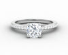 Eleonora 1.0 Ct Cushion Cut Engagement Ring with Side Stones