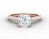 Eleonora 1.5 Ct Cushion Cut Engagement Ring with Side Stones
