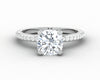 Eleonora 1.5 Ct Cushion Cut Engagement Ring with Side Stones