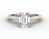 Eleonora 1.5 Ct Emerald Cut Engagement Ring with Side Stones