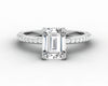 Eleonora 1.5 Ct Emerald Cut Engagement Ring with Side Stones