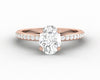 Eleonora 1.0 Ct Oval Cut Engagement Ring with Side Stones