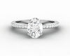 Eleonora 1.0 Ct Oval Cut Engagement Ring with Side Stones
