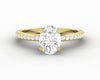 Eleonora 1.0 Ct Oval Cut Engagement Ring with Side Stones