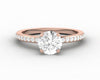 Eleonora 1.0 Ct Round Cut Engagement Ring with Side Stones