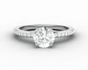 Eleonora 1.0 Ct Round Cut Engagement Ring with Side Stones