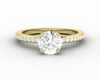 Eleonora 1.0 Ct Round Cut Engagement Ring with Side Stones