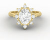 Bridget 1.5 Ct Oval Cut Halo Engagement Ring