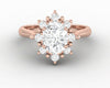 Bridget 1.0 Ct Oval Cut Halo Engagement Ring