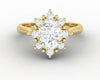 Bridget 1.0 Ct Oval Cut Halo Engagement Ring
