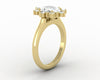 Bridget 1.5 Ct Oval Cut Halo Engagement Ring
