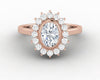 Allegra 0.75 Ct Oval Cut Halo Engagement Ring