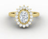Allegra 0.75 Ct Oval Cut Halo Engagement Ring