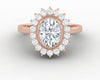 Allegra 1.0 Ct Oval Cut Halo Engagement Ring
