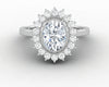 Allegra 1.0 Ct Oval Cut Halo Engagement Ring