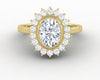 Allegra 1.0 Ct Oval Cut Halo Engagement Ring