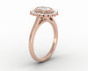 Allegra 1.00 Ct Cushion Cut Halo Engagement Ring