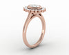 Allegra 0.75 Ct Oval Cut Halo Engagement Ring