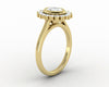 Allegra 0.75 Ct Oval Cut Halo Engagement Ring