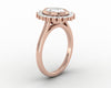 Allegra 1.0 Ct Oval Cut Halo Engagement Ring