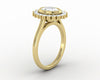 Allegra 1.0 Ct Oval Cut Halo Engagement Ring