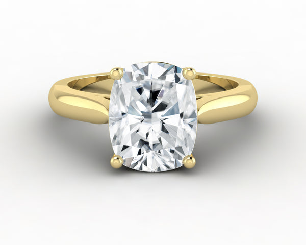 Caterina 3.25 Ct Solitaire Elongated Cushion Cut Engagement Ring