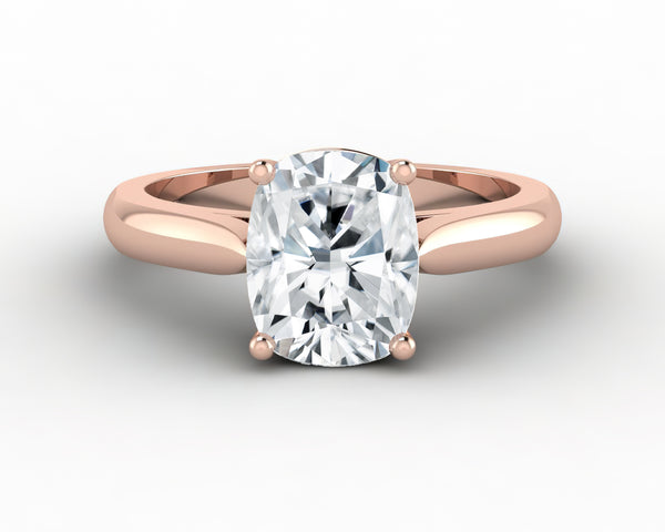 Caterina 2.25 Ct Solitaire Elongated Cushion Cut Engagement Ring