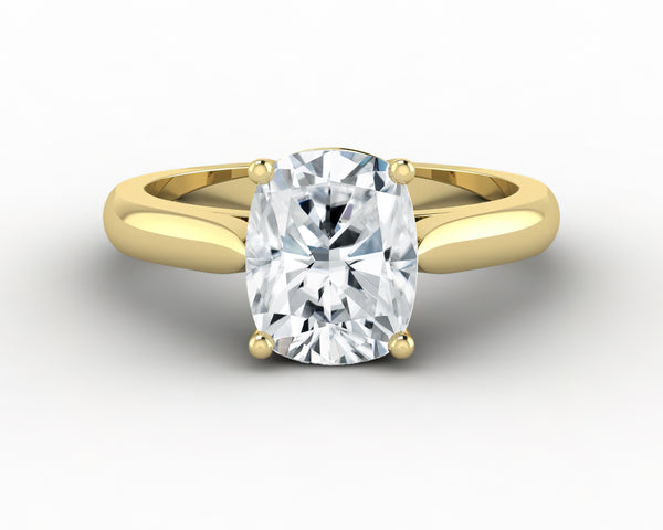 Caterina 2.25 Ct Solitaire Elongated Cushion Cut Engagement Ring