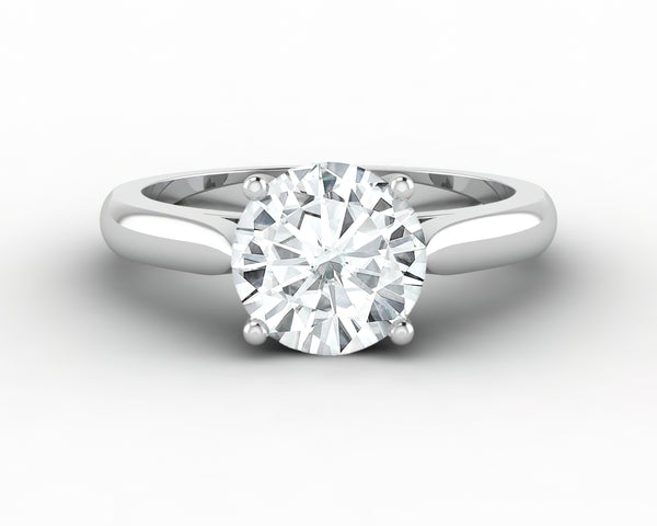 Caterina 1.8 Ct Solitaire Round Cut Moissanite Engagement Ring