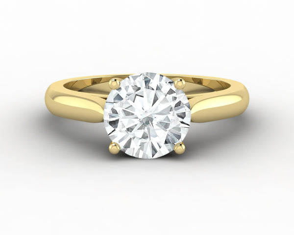 Caterina 1.8 Ct Solitaire Round Cut Moissanite Engagement Ring