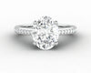 Larisa 2.0 Ct Oval Cut Engagement Ring with Side Stones