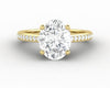 Larisa 2.0 Ct Oval Cut Engagement Ring with Side Stones