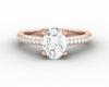 Larisa 1.0 Ct Oval Cut Engagement Ring with Side Stones