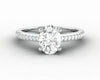 Larisa 1.0 Ct Oval Cut Engagement Ring with Side Stones