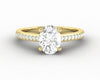 Larisa 1.0 Ct Oval Cut Engagement Ring with Side Stones