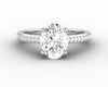 Larisa 1.5 Ct Oval Cut Engagement Ring with Side Stones