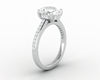 Larisa 2.0 Ct Oval Cut Engagement Ring with Side Stones