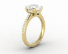 Larisa 2.0 Ct Oval Cut Engagement Ring with Side Stones